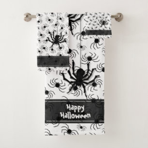 Joyeux Halloween Déplaisant Crawly Spiders White B