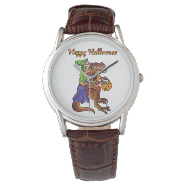 Joyeux Halloween Dinosaur montre poignet (devant)