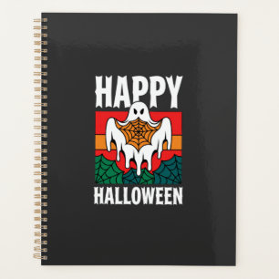 Joyeux Halloween Toile Araignée Fantôme Rétro