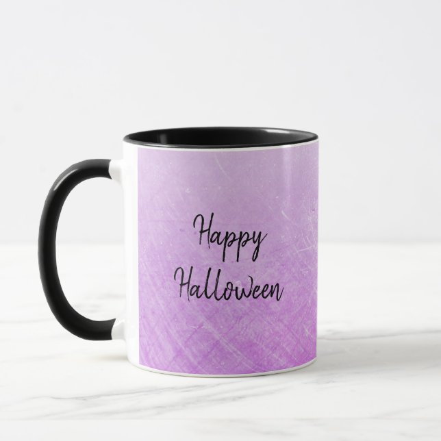 Joyeux Halloween violet noir veuve araignée Mug (Gauche)