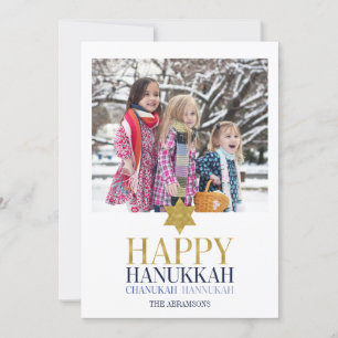 Joyeux Hanoukka Chanukah Carte photo de vacances
