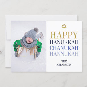 Joyeux Hanoukka Chanukah Carte photo de vacances