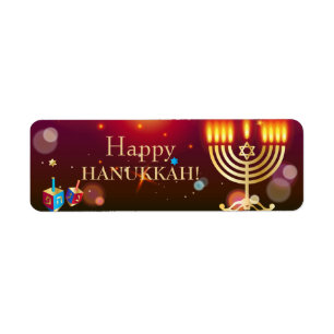 Joyeux Hanoukka Holiday Gold Hanoukka Menorah