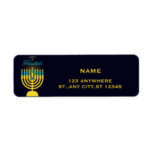 Joyeux Hanoukka Menorah Étiquette
