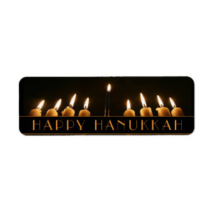Joyeux Hanoukka Menorah Light Neuf bougies brûlant