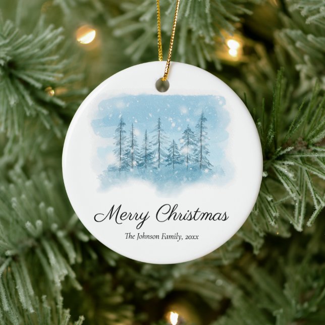 Joyeux hiver neige Arbre de Noël Ornement (Arbre)