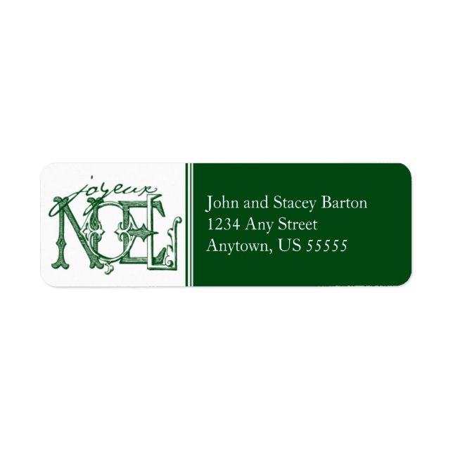 Joyeux Holiday Return Address Label (Front)
