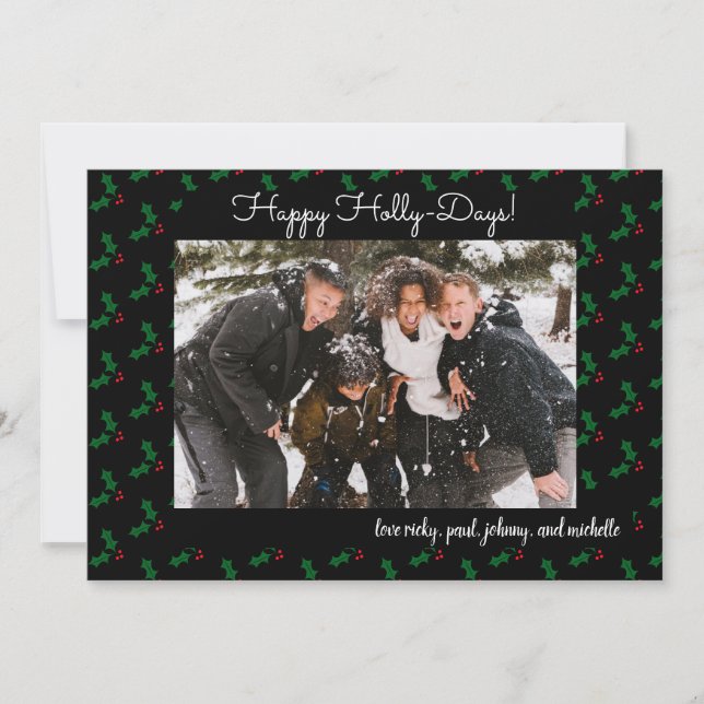 Joyeux Holly Days Funny Holiday Beaucoup de Carte  (Devant)