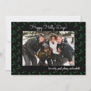 Joyeux Holly Days Funny Holiday Beaucoup de Carte 