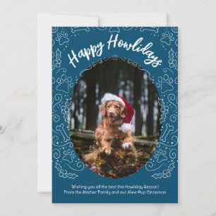 Joyeux Howlidays Chien animal de compagnie carte d
