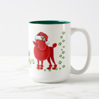 Joyeux Howlidays Poodle Coffee Mug