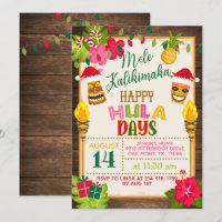 Joyeux HulaDays Noël Luau Invitation