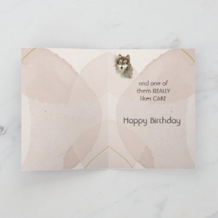 Joyeux Humour d'anniversaire Wolf, carte Wolves