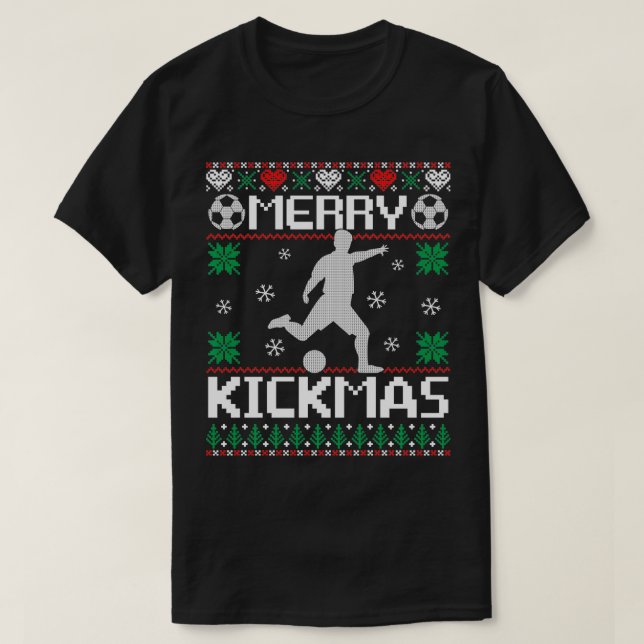 Joyeux Joueur Kickmas Sports laide Sweat de Noël (Design devant)
