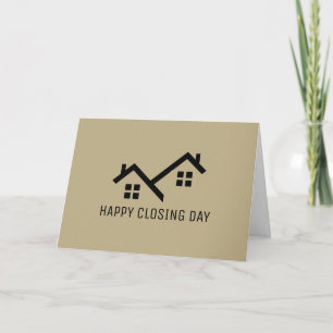 Joyeux Jour de fermeture Immobilier Moderne Tan No