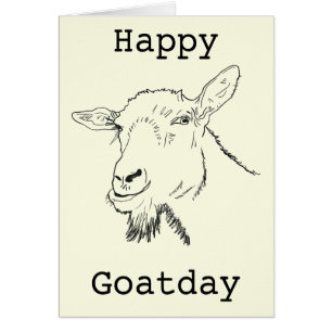 Joyeux Jour de la chèvre Drôle Dessin d'art animal