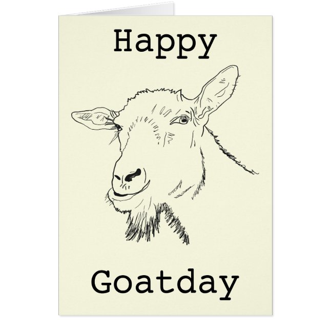 Joyeux Jour de la chèvre Drôle Dessin d'art animal (Devant)