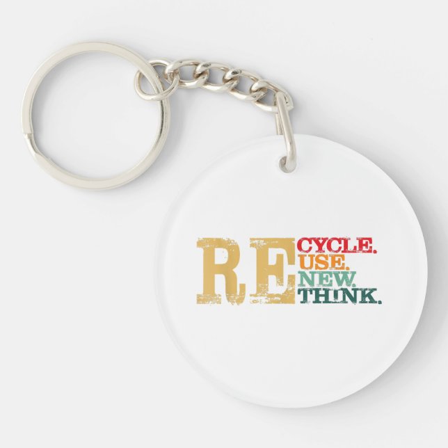 Joyeux Jour des terres Recycle Réutiliser Renouvel (Devant)