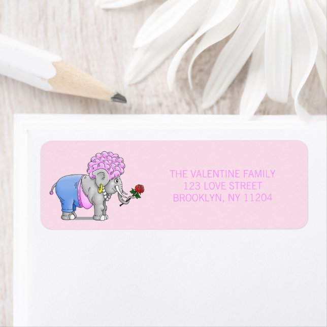 Joyeux jour des Valentines des éléphants (En situation)
