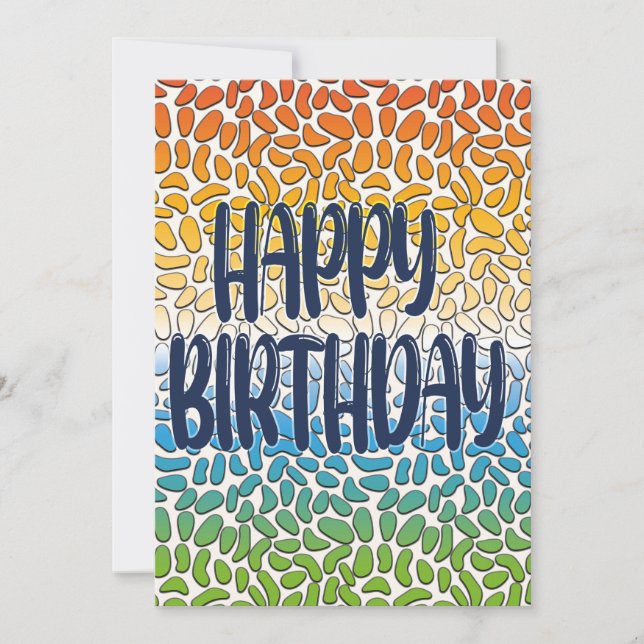 Joyeux Jour et Bonne Année Carte d'Anniversaire (Devant)