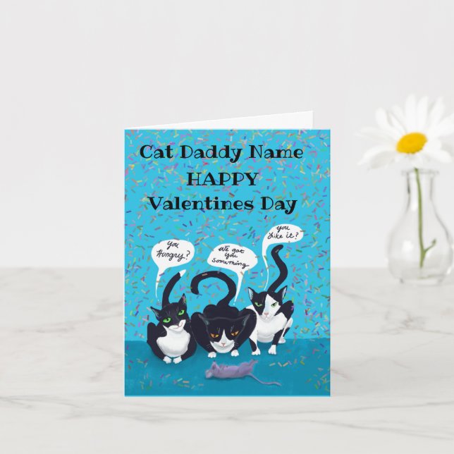 Joyeux Jour Valentines De La Carte Chats (Petite plante)