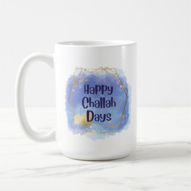 Joyeux Jours de Challah Hanukka Mug (Gauche)