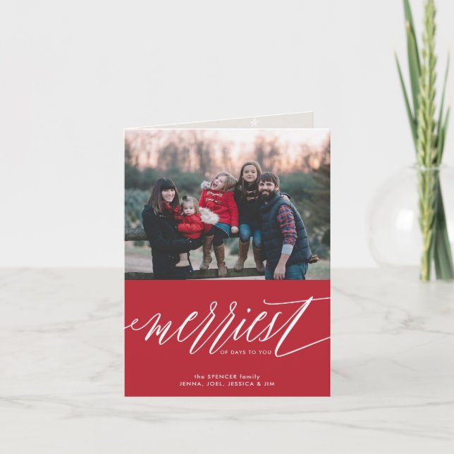 Joyeux Jours de Noël Carte pliée (Devant)