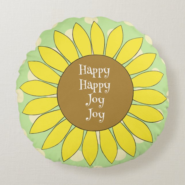 Joyeux Joy Joy Polka dot Coussin rond (Devant)