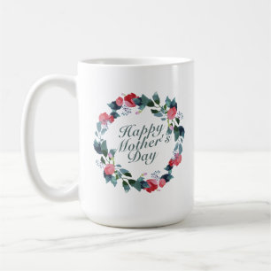 Joyeux Joyeux Fête des Mères Floral   Mug classiqu