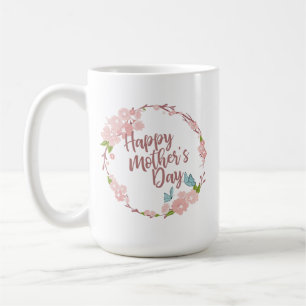 Joyeux Joyeux Fête des Mères Floral   Mug classiqu