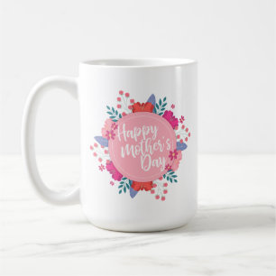 Joyeux Joyeux Fête des Mères Floral   Mug classiqu