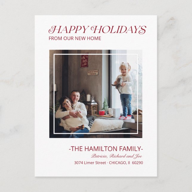 Joyeux Joyeux Jours Modernes Faire-part de déménag (Devant)