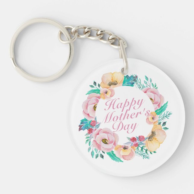 Joyeux Joyeux Porte - clé de la Fête des Mères Flo (Devant)