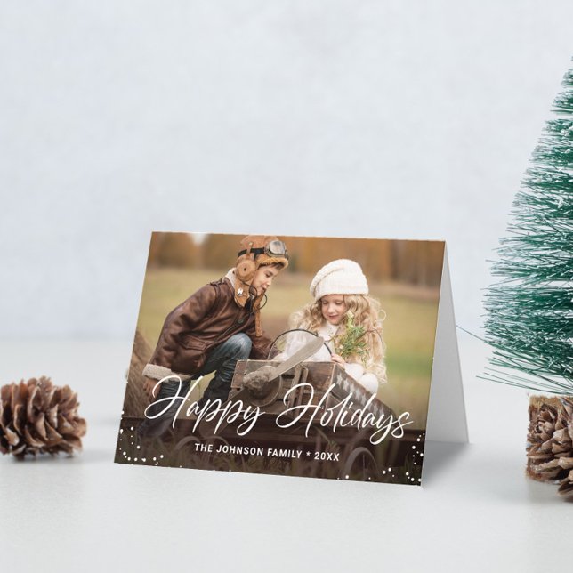 Joyeux Joyeux Vacances 2 PHOTO Carte de Noël (Créateur téléchargé)