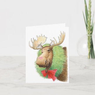 Joyeux Kissmoose ! Carte de Noël d'élan