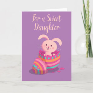 Joyeux lapin de carte de Pâques sur mesure dans un