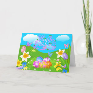 Joyeux Lapin de Pâques Cartes de fin de année flor