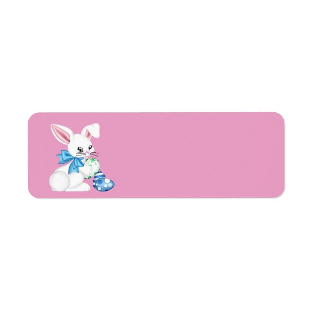 Joyeux lapin de Pâques et oeuf coloré (Devant)