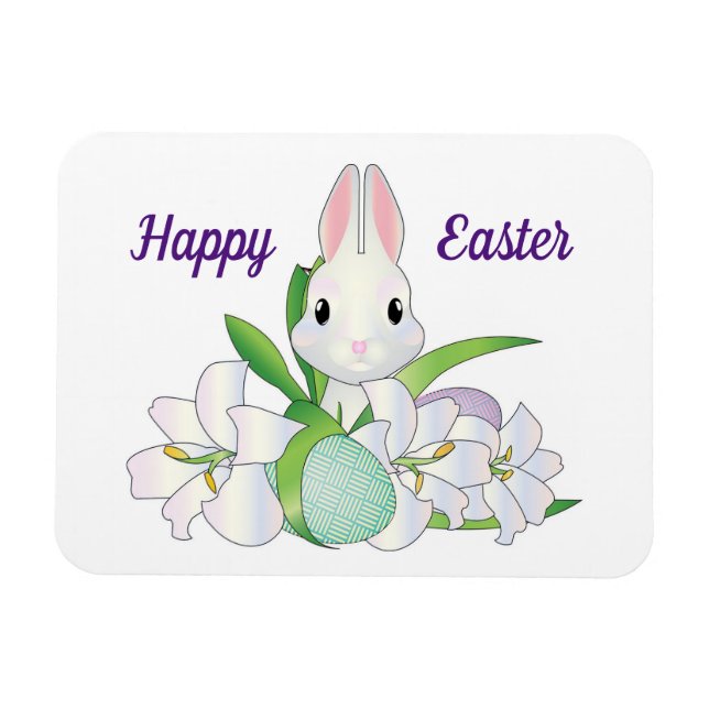 Joyeux lapin de Pâques Magnet flexible (Horizontal)