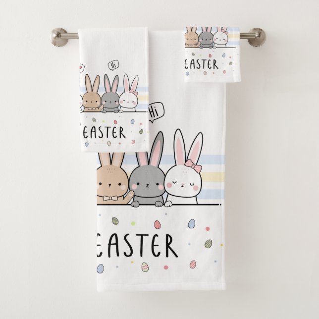 Joyeux lapins de Pâques mignons (En situation)