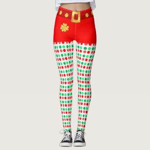 Joyeux leggings pointillés de Noël