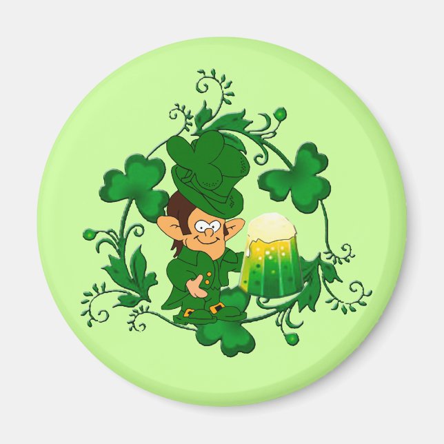 Joyeux Leprechaun Magnet (Devant)