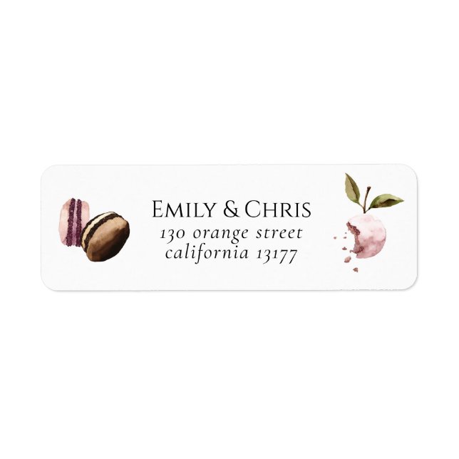 Joyeux Macaron | Élégant Violet Floral Moderne (Devant)
