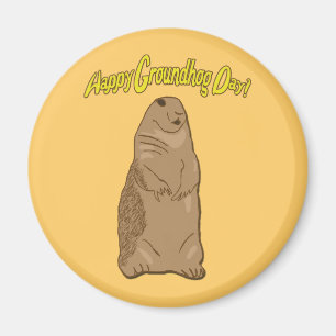 Joyeux Magnet du Jour de la Marmotte