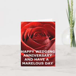 JOYEUX MARIAGE ANNIVERSAIRE ROSE CARTE ROSE ROUGE