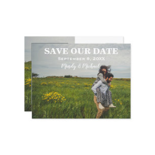 Joyeux Mariage Couple Enregistrer Faire-part Carte