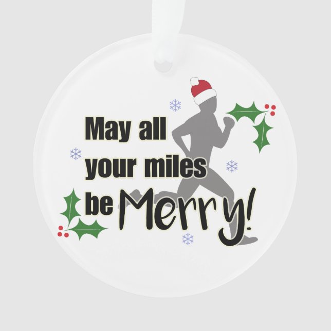 Joyeux milles ornement de Noël de 2,0 coureurs de (devant)