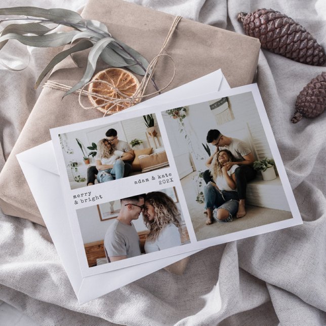 Joyeux minimaliste et jour férié 3 Carte photo (Créateur téléchargé)