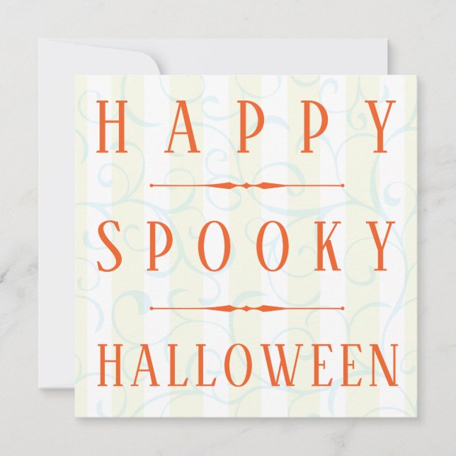 Joyeux Modèle de carte Halloween Éffrayant (Devant)