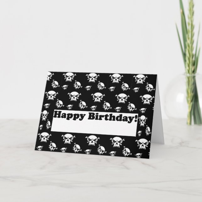 Joyeux Modèle des crânes d'anniversaire (Devant)